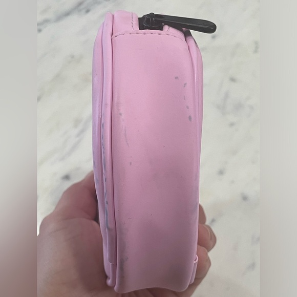 Dior Round Cosmetic Perfume Makeup Bag Pouch Pink Jewelry Travel Case Bag 5” W - Picture 9 of 13